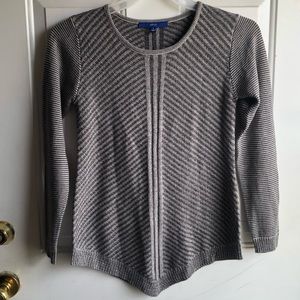 Apt. 9 gray striped sweater size S